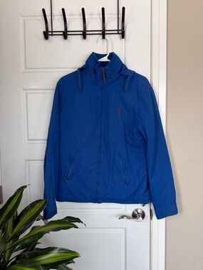 Polo by Ralph Lauren Royal Blue Hooded Windbreaker Jacket